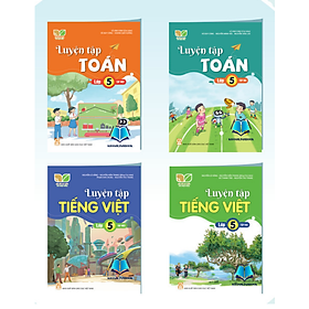 Sách - Combo Luyện tập Toán + Tiếng Việt lớp 5 - tập 1 + 2 (Kết Nối)