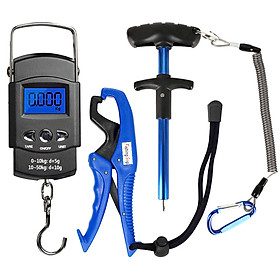 Handheld Digital Fish Scale Squeeze-Out Fish Hook Remover Fish Gripper Fishing Combo Kit