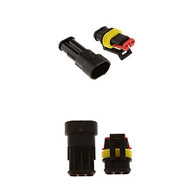 5 Kits 2 Pin Way Sealed Waterproof Electrical Wire Connector Car Auto +5 Pair 3 Pin Way Electrical Connectors Set