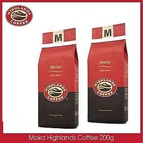 Combo 2 gói Cà phê Rang xay Moka Highland Coffee 200g