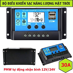 Bộ điều khiển sạc pin năng lượng mặt trời 30A 12V 24V