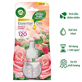 Tinh dầu thơm phòng cắm điện 220V Air Wick 19ml (Tùy chọn nhiều mùi hương), tinh dầu thơm thiên nhiên sử dụng cho phòng ngủ, phòng khách, và tất cả nơi cần lan tỏa hương thơm - Hoa hồng và dâu tây - Tinh dầu thay thế (refill)