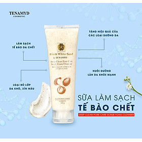 Sữa tẩy tế bào chết TENAMYD Deep Clean Pore Care Scrub Foam Cleanser 120g
