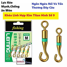 Vỉ 5 Khóa Link Số 9 Sanami Fishing , Mà Ní Buộc Trục Câu Đài Câu Đơn Chống Xoắn Cao Cấp PK-1