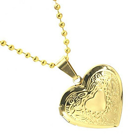 2X Fashion Heart Shaped Photo Locket Necklace Pendant Memorial Jewelry for Women
