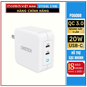 Mua Củ Sạc nhanh cho điện thoại  laptop  Macbook GaN PD 100W CHOETECH PD6008 - Hàng Chính Hãng