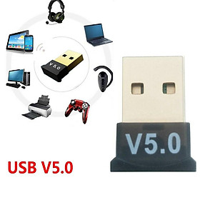 Mua USB Bluetooth 5.0 bổ sung bluetooth cho máy tính để bàn  cho laptop bị hỏng bluetooth USB V5.0 CSR DONGLE