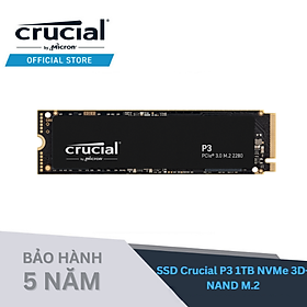 SSD CRUCIAL P3 Gen 3 NVMe 1000GB - CT1000P3SSD8 - HÀNG CHÍNH HÃNG