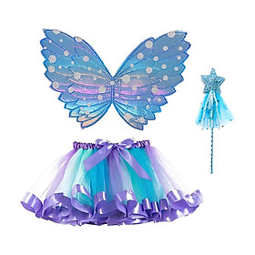 Girls Fairy Costume Set Butterfly Fairy Wing Kids Princess Cosplay Star