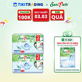 [Mẫu mới] Combo 2 Tã dán người lớn SunMate XA2 mới size L-18+2 miếng