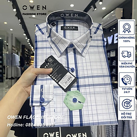 Áo Sơ mi Owen nam dài tay dáng Regular sợi Bạc Hà mềm mịn mát Mã AR221054DT