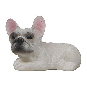 Small French Bulldog Model Animal Figure Toy for Home Decoration