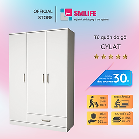 Tủ áo nhỏ gọn cho bé tủ gỗ MDF cao cấp SMLIFE Cylat