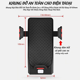 Đèn Pha LED Xe Đạp Siêu Sáng Chống Nước Có Sạc Điện USB Kèm Giá Đỡ Điện Thoại Và Còi Xe Đạp T6, Hỗ Trợ Sạc Lại Điện Thoại Khẩn Cấp Giúp Đạp Xe An Toàn Ban Đêm - Hàng Chính Hãng - Đen