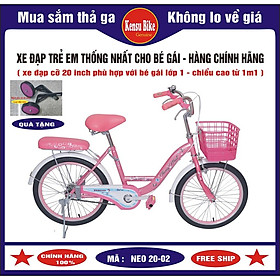 Xe đạp trẻ em nữ Thống Nhất Neo 20-02 ( 20 inch ) - HÀNG CHÍNH HÃNG ( TẶNG THÊM 1 ĐÔI BÁNH PHỤ XE 20 INCH )