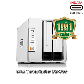 Mua Bộ lưu trữ dữ liệu DAS TerraMaster D2 Clone (D2-300) USB 3.1 Type-C  550MB/s  2 khay ổ cứng Single - Hàng chính hãng