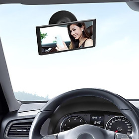 Gương chiếu hậu có giác hút xoay 360 độ gắn lưng ghế xe hơi
