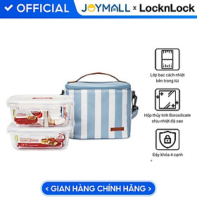 Bộ túi hộp cơm thủy tinh Lock&Lock 3EA LLG428S2