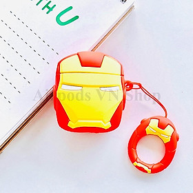 Bao Case Ốp dành cho airpod 1 và 2, tai nghe bluetooth i11,i12, i9s... Iron Man silicon cao cấp