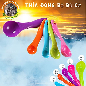 Mua Bộ thìa đong định lượng nhựa 5 cỡ chuyên dụng cụ pha chế trà sữa bartender