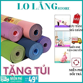 THẢM TẬP YOGA TPE 2 LỚP DÀY CAO CẤP CHỐNG TRƠN TRƯỢT