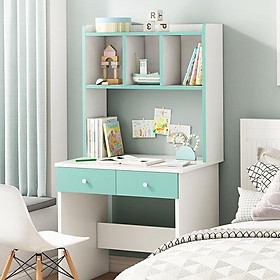 Mua Bàn học kèm giá sách gỗ cao cấp xử lý chống mối mọt kích thước 60x40x145cm  bàn học sinh có ngăn kéo Mới