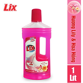 Nước lau sàn Lix hương lily và hoa hồng 1 lít LSL02