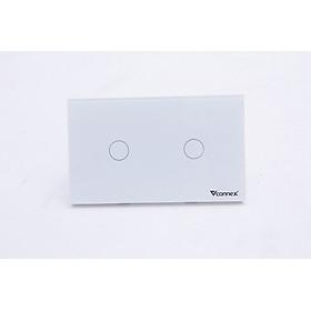 Mua Công tắc thông minh wifi cảm ứng điều khiển từ xa  hình chữ vuông không viền 02 Nút  công suất 800-2500W. BH 2 năm 1 đổi 1