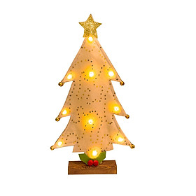 Cây thông Noel phát sáng để bàn với 3 màu đèn led, hoạt dộng bằng pin, đồ trang trí giáng sinh-Màu trắng