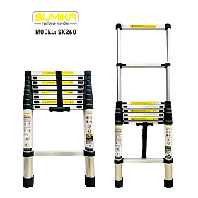 Mua Thang nhôm rút gọn SUMIKA SK260 - Chiều cao tối đa 2.6m  chiều cao rút gọn 0.73m  tải trọng 300kg