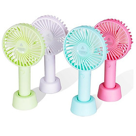 Mua Quạt cầm tay - Quạt mini tích điện có chân để bàn tiện ích 3 mức độ gió siêu mát