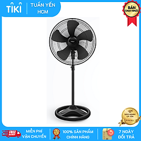 Quạt đứng công nghiệp Hali DC209C công suất 100W cánh 50cm chất liệu nhựa ABS bền bỉ - Hàng chính hãng - Bảo hành 12 tháng