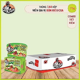 Thùng Viên Gia Vị Bún Riêu Cua 75gram Ông Chà Và 12 lốc 144 hộp thùng