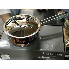 Quánh Đáy Từ Inox 3 Đáy 16cm Happy Cook Sử Dụng Cho Mọi Loại Bếp Dùng Quấy Bột,Nấu Soup,Nấu Cháo Cho Bé-Hàng Chính Hãng