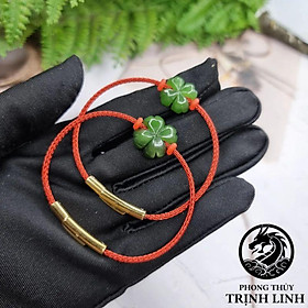 VÒNG TAY CỎ BỐN LÁ XANH BÍCH