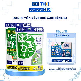 Combo Viên uống DHC Sáng hồng da (Rau Củ & Adlay)