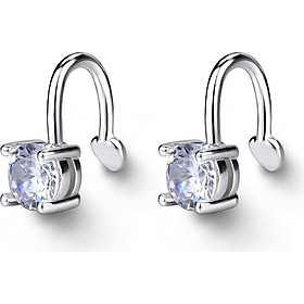 Bông tai nữ kẹp vành đính đá style nhẹ nhàng thanh lịch