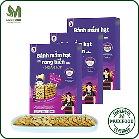 Combo 3 Hộp Bánh Mầm Hạt Yến Mạch Bh.Nong (Mỗi Hộp 300g) - Ăn Chay, Ăn Vặt Healthy, Ăn Dặm Cho Bé, Bữa Sáng, Bữa Phụ