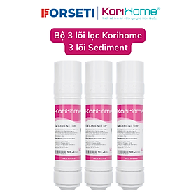 Combo 3 lõi lọc nước Sediment Korihome - Hàng chính hãng Dùng được cho tất cả các dòng máy lọc nước RO hệ lõi cắm nhanh