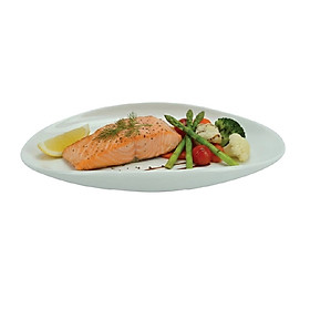 Đĩa Sứ Oval Lê Bên Làng WB08, 12.5 x 20.5cm Cao Cấp Trắng Trơn, Dùng Lò Vi Sóng, Máy Rửa Bát