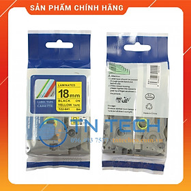 Mua Nhãn In Tz2-641 - Đen nền vàng 18mm x 8m - Dùng cho máy in BROTHER - AIMO - PUTY  Hàng Nhập Khẩu 