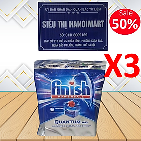 Combo 3 hộp viên rửa bát finish quantum 36 viên - dùng cho máy rửa bát