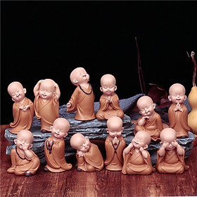 Mua Bộ 12 chú tiểu áo nâu yêu đời trang trí nhà cửa  ôtô