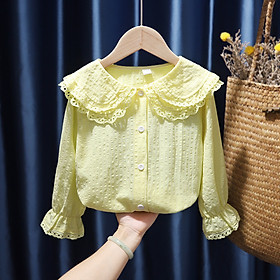 Baby Quần Áo Nữ Cotton Áo Sơ Mi Dài Tay Cho Bé Gái Quần Áo Trẻ Em Tops Cô Gái Áo Sơ Mi 0-5 Năm