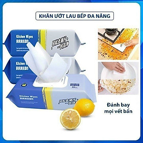 Mua Khăn ướt lau bếp đa năng siêu sạch  diệt khuẩn và khử mùi 1 gói 80 miếng - Hàng Cao Cấp