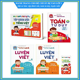 Ảnh bìa Hành trang cho bé tự tin vào lớp 1 (Tập đánh vần, toán tư duy, luyện viết tặng kèm bộ thẻ học vần)