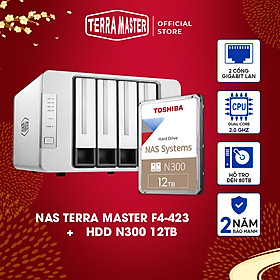 Mua Bộ Thiết bị lưu trữ mạng NAS TerraMaster F4-423+N300 12T Hàng chính hãng