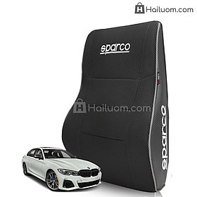 Gối Tựa Lưng ô tô BMW 328I Cao Cấp Sparco Italy - Dáng Thể Thao Công Thái Học - Vân Carbon