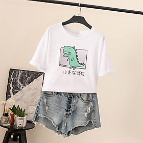 Áo In Zuolunouba Mùa Hè Hoạt Hình Quái Vật Khủng Long