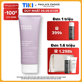 Tinh chất làm mềm, mượt và sáng da body 10% AHA - Paula's Choice Skin Revealing Body Lotion 10% AHA